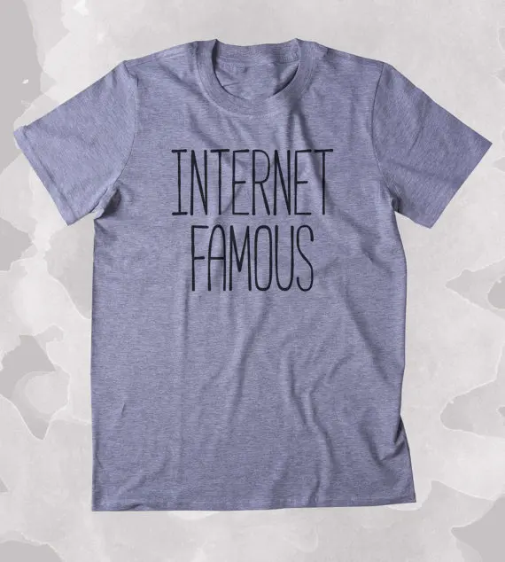 Интернет рубашка знаменитая в соцсети наркоман блоггер Youtuber Tumblr одежда T shirt