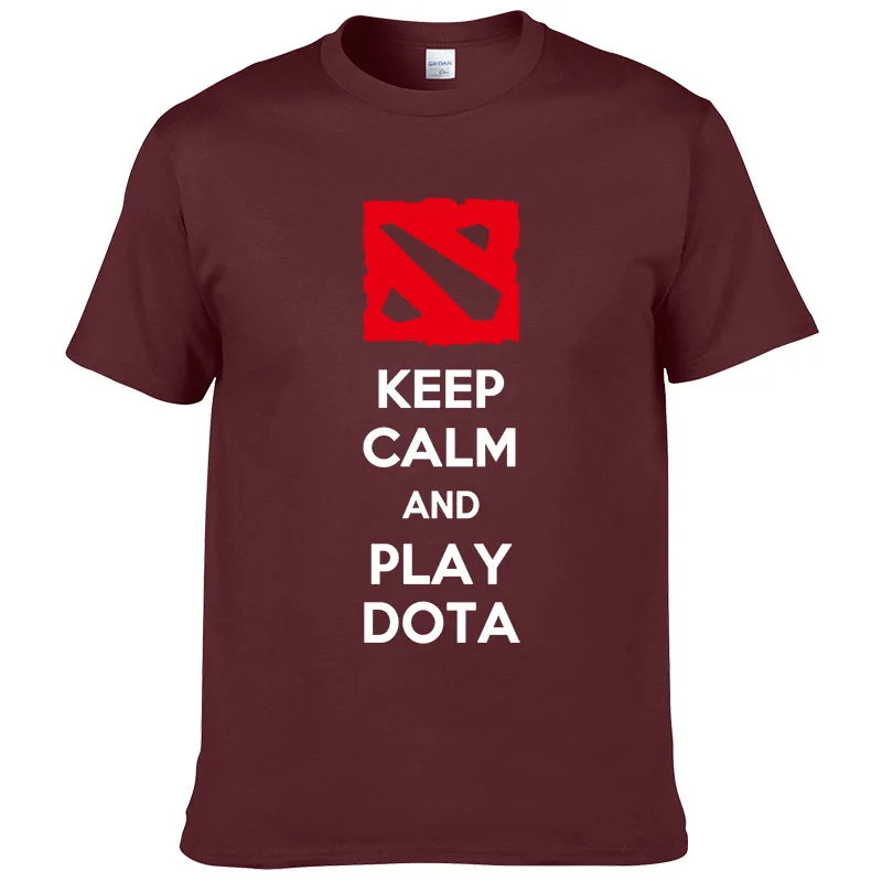 Футболка Defense of the Ancient Мужская футболка DOTA 2 с мультиплеером из хлопка круглым