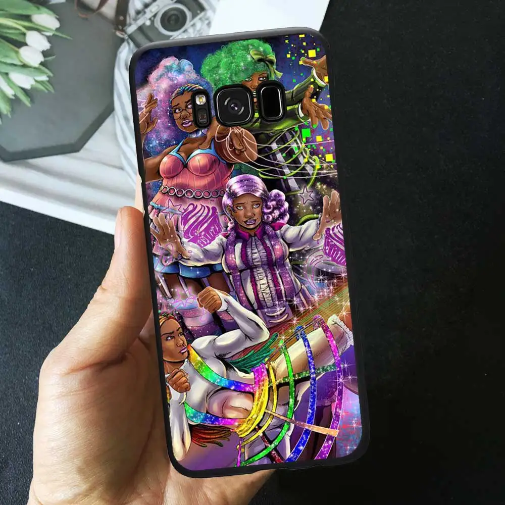 TPU A1097 Чехол для телефона Melanin Poppin queen для samsung S10 S9 S8 Plus S7 S7 Edge S10 E Afro Black Girl Magic rock Мягкий силиконовый чехол из ТПУ - Цвет: TPU A1097