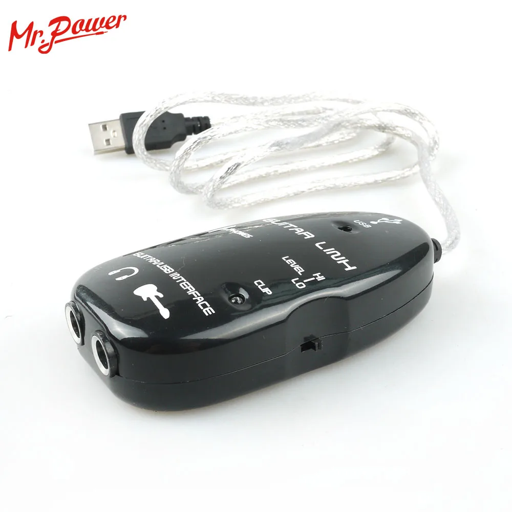 USB аудио кабель для подключения к электрогитаре подключение компьютеру ПК MAC MP3
