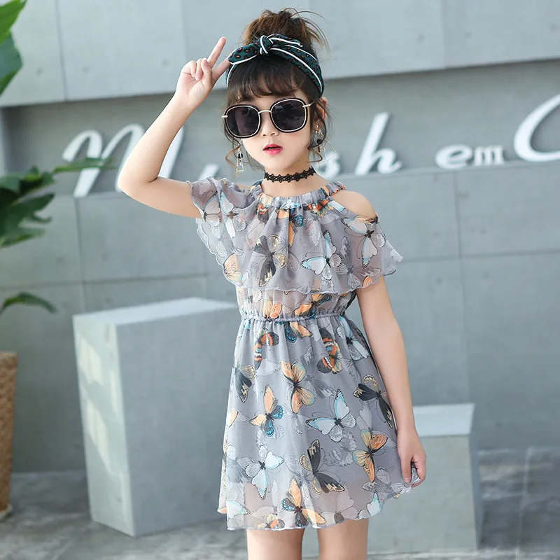 Платья для больших девочек летние платья маленьких 2020 Цветочное платье детская