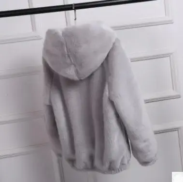 Короткая женская куртка с капюшоном из искусственного меха Размеры S/6Xl|Куртки