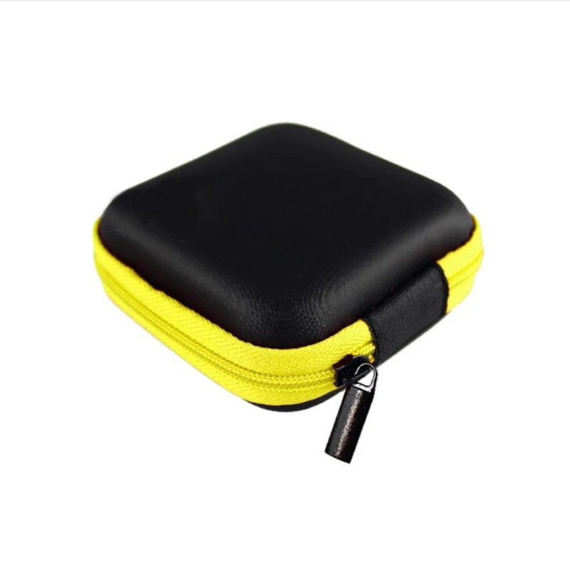 Мини ZipperHard HeadphoneCasePU кожаный чехол для наушников защитный usb-кабель портативные