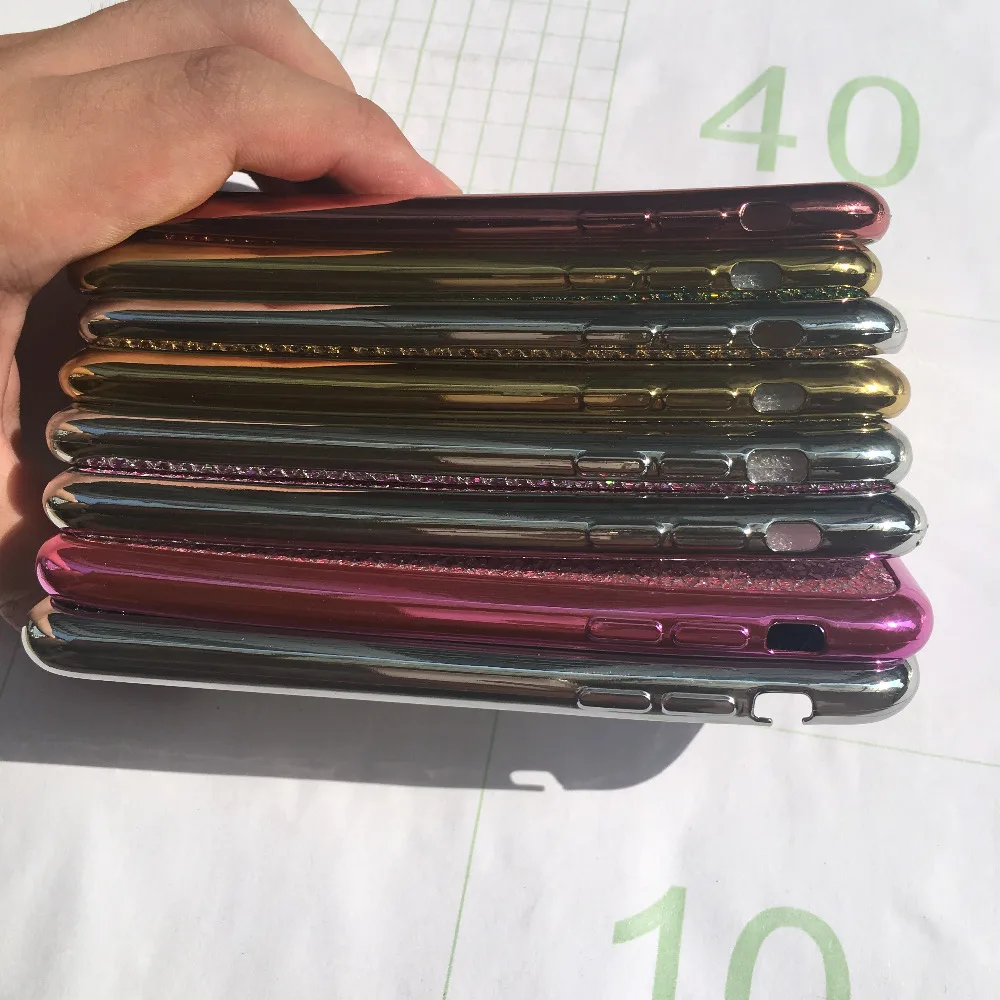 Sequins Phone Case for iPhone X case Silicon Bling Glitter Plating Soft TPU Cover 5 5S SE 6 6s 7 8 plus Fundas |