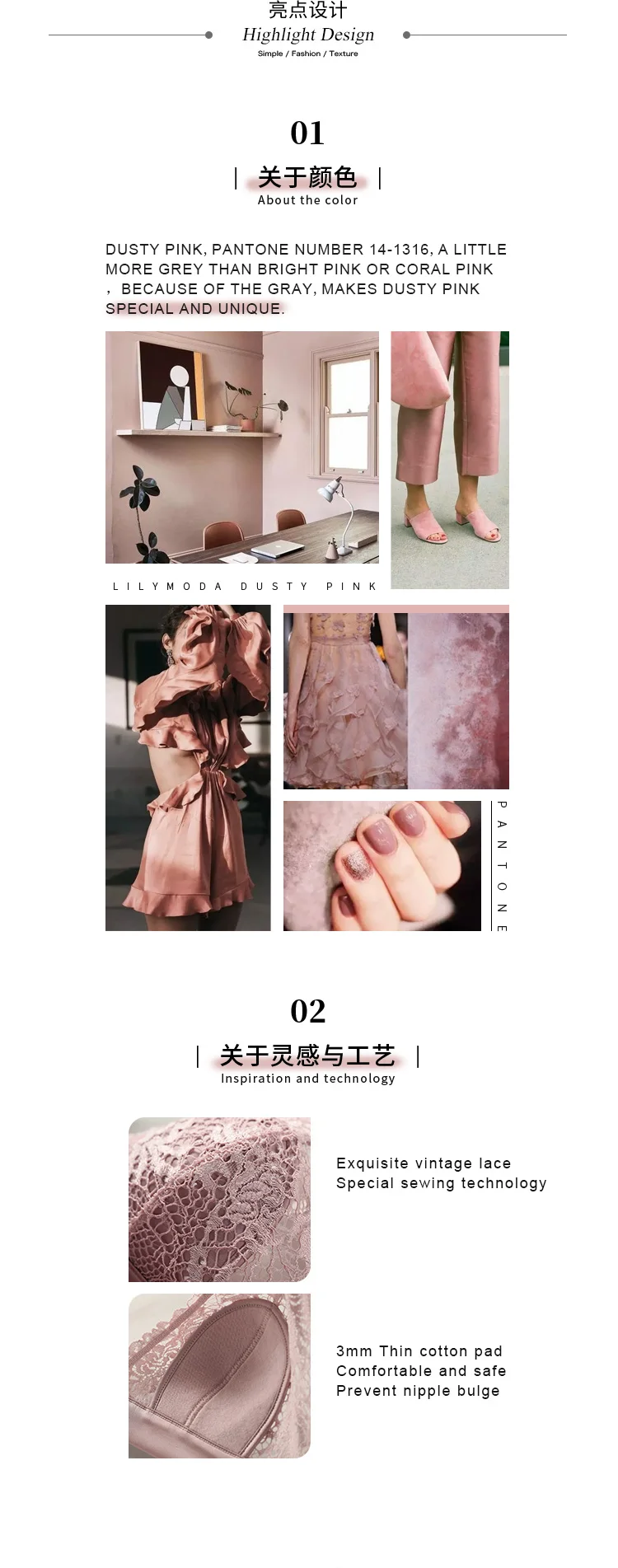 LILYMODA, милый розовый женский кружевной бюстгальтер без косточек, наборы бюстгальтеров, треугольная чашка, сексуальное нижнее белье, Новое поступление, без косточек