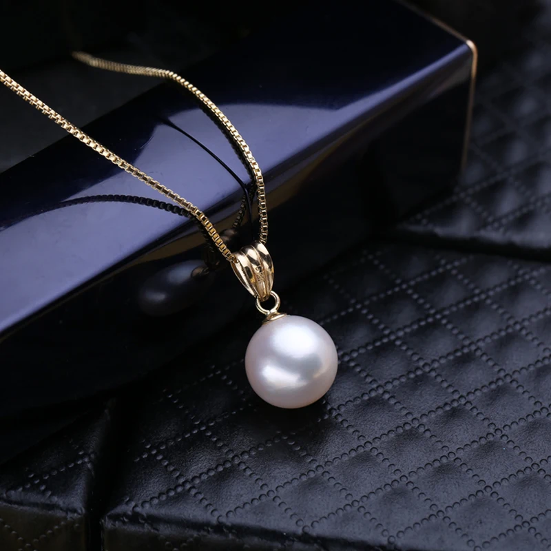 FENASY 18K желтое золото кулон жемчужное ювелирное изделие ожерелья рога &amp для
