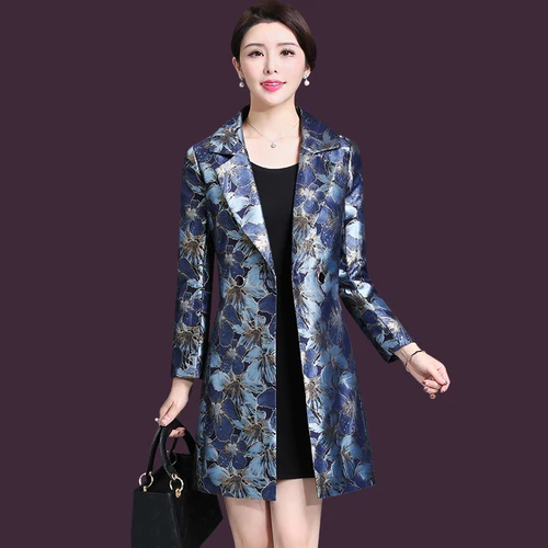 Осенняя Женская ветровка новый стиль зима изысканный принт Xxxxxl большой код