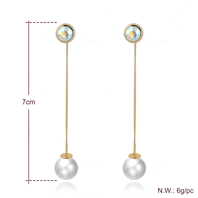 

CHICVIE High Quality White Fashion Hot Sale Ladies Drops Earring with pearl Earrings For Women Charm Pendant Earrings SER170013