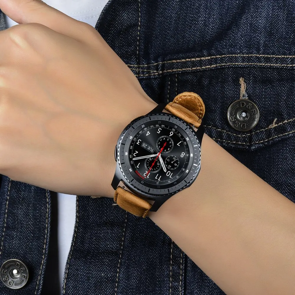 Hoco 22 мм ремешок из натуральной кожи ремешок для samsung gear S3 классический Frontier часы ремешок кожаный ремешок для samsung Galxy часы 46 мм