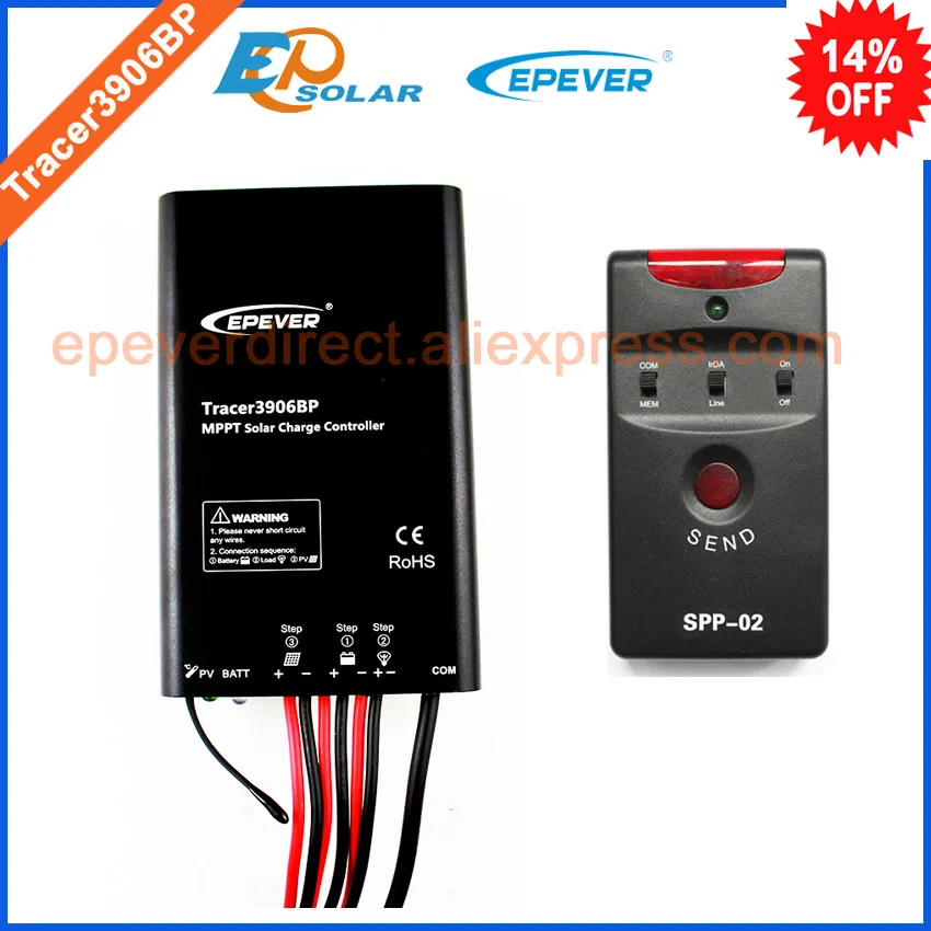 

15A 15amp Tracer3906BP solar battery regulator tracer mppt EPEVER free shipping with SPP-02 for lithium battery charging use