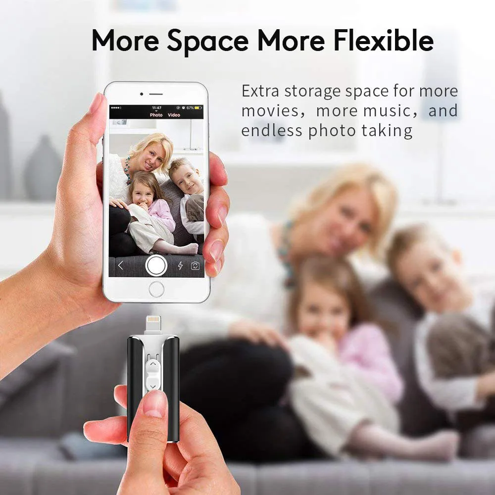 USB флеш накопитель 3 в 1 для iPhone/Android 16 ГБ 32 64 128 флешка OTG Usb 0 внешний флэш карта