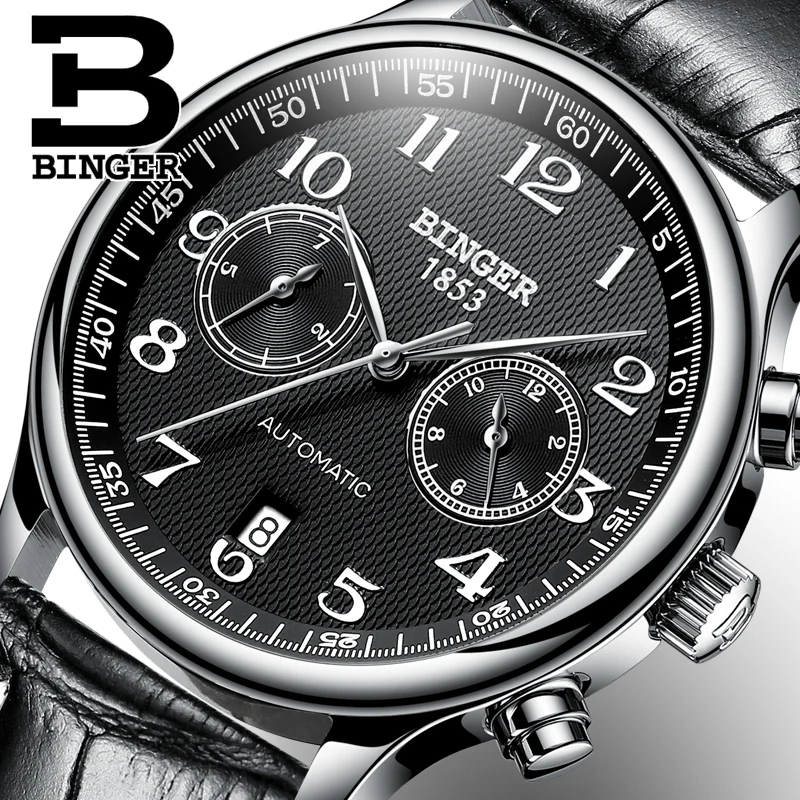 

Switzerland Binger Luxury Brand Men's Watches Relogio Waterproof Watch Male Automatic Mechanical Men Watch Sapphire B-603-53