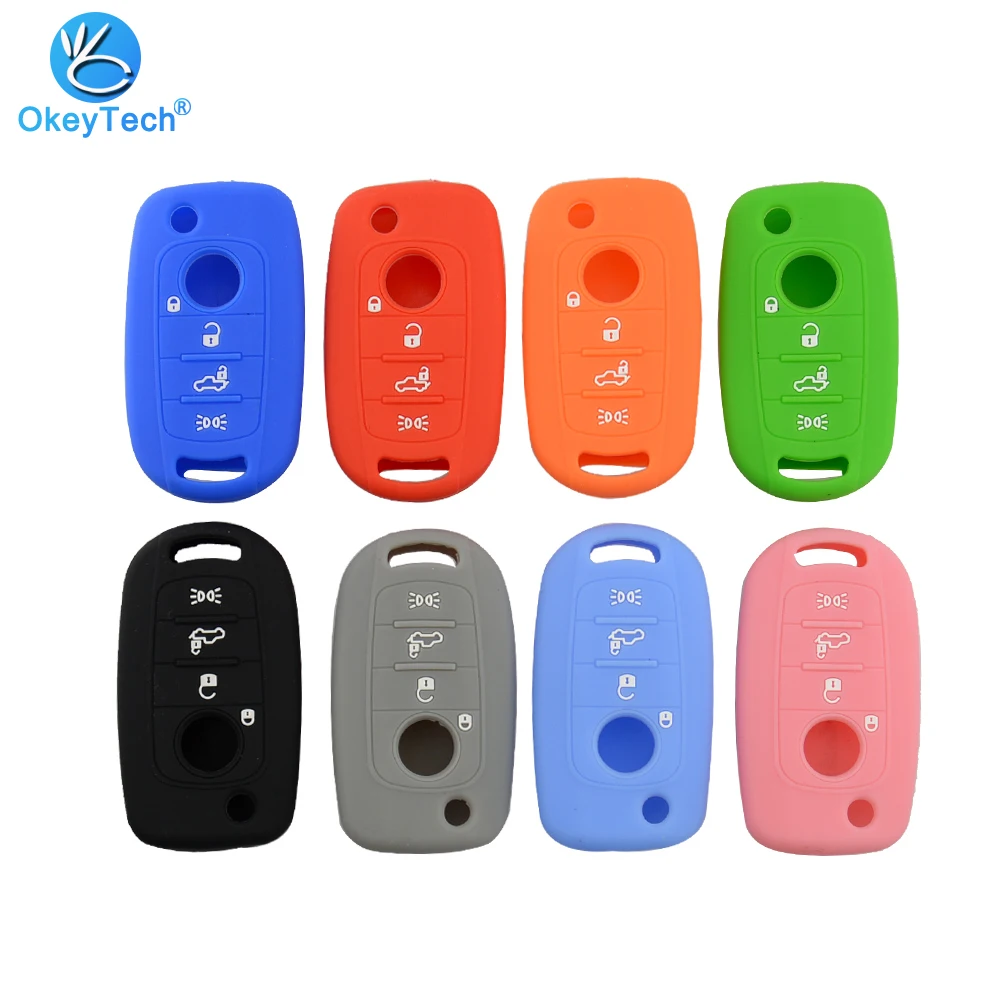 Чехол для ключей OkeyTech запасной мягкий силиконовый резиновый чехол FIAT Toro 500X nuovo
