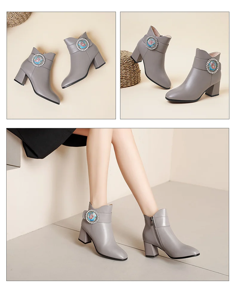 Женская обувь в китайском стиле с вышивкой сезон осень-весна ботинки на Высоком