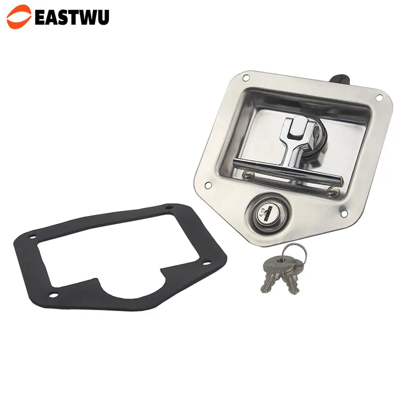 Дверь прицепа защелка Т образная ручка замок из нержавеющей стали Camper RV Toolbox Hook