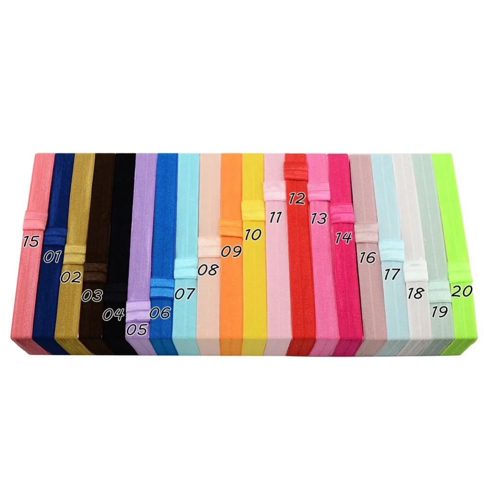 20 шт./лот модные детские повязки для волос девочек эластичная повязка тюрбан на