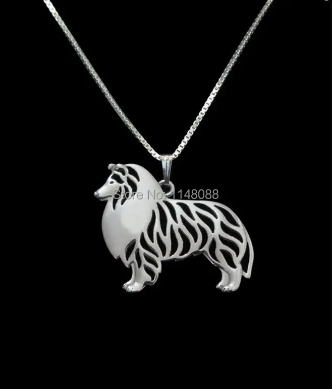 Danggao Модный ручной работы стоящая шотландская овчарка кулон ожерелье для женщин колье ожерелье украшение для собаки подарок для любителей животных