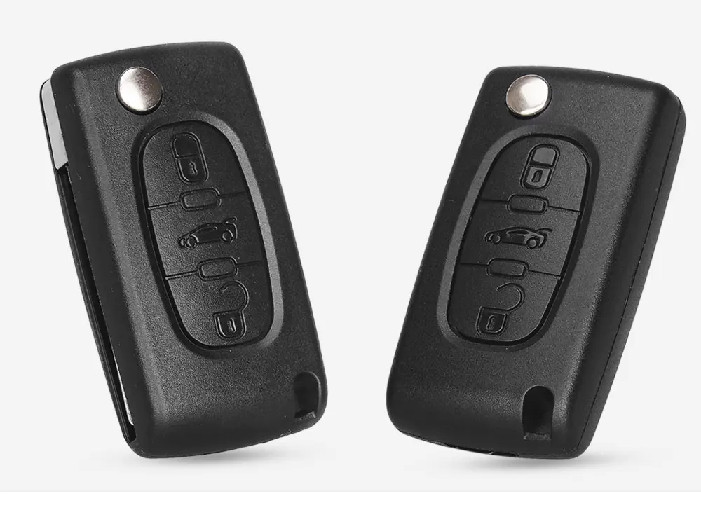 Чехол KEYYOU с 3 кнопками для Citroen C2 C3 C4 C5 C6 C8 откидной складной чехол для дистанционного ключа крышка Fob Uncut с лезвием HU83/VA2