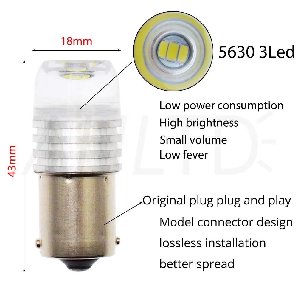 1156 BA15S P21W 1157 BAY15D белая красная проблесковая лампа 5630 3SMD супер яркий светодиодный лампы 12V автомобиль тормозных сигнала поворота фонарь мигает светильник