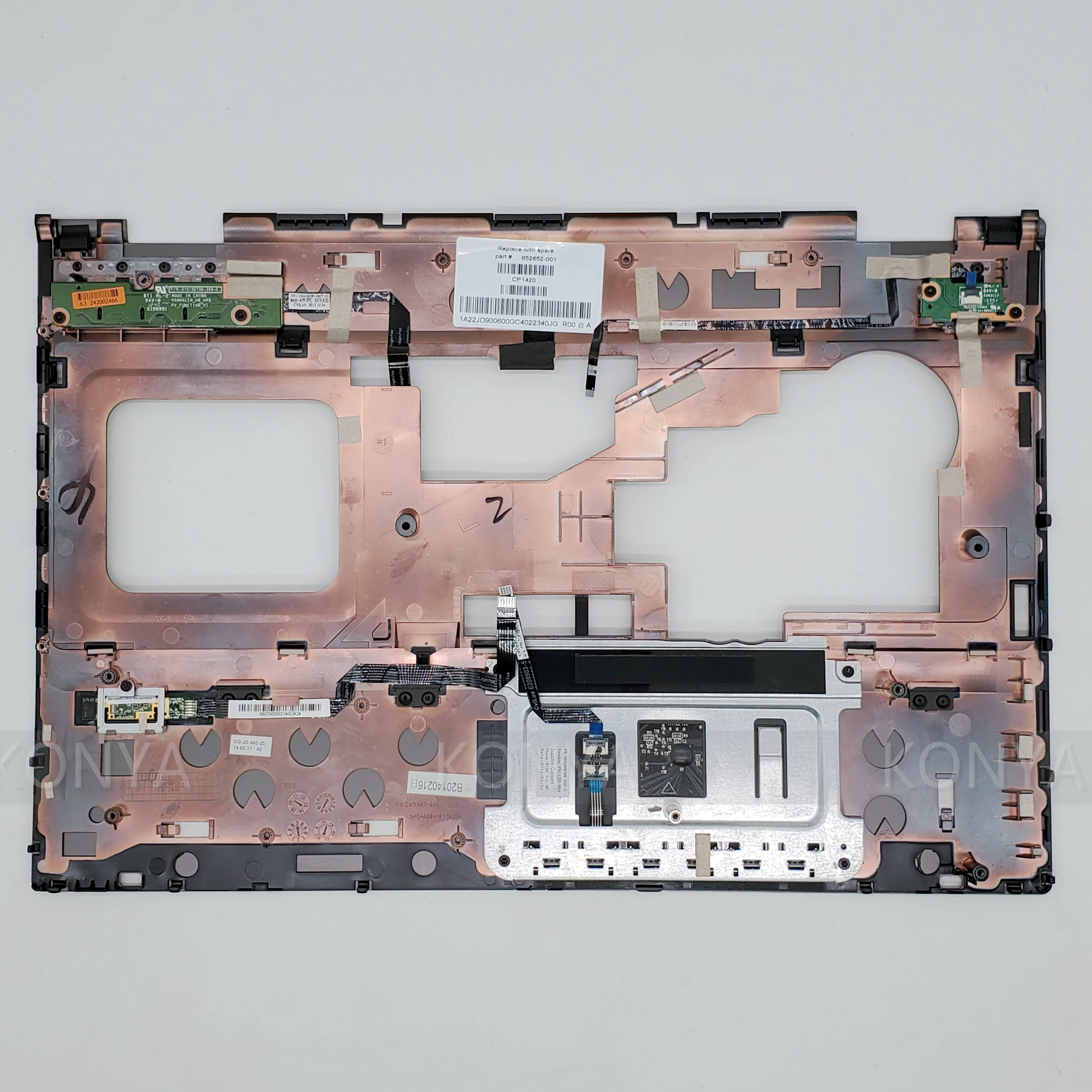 Новый оригинальный чехол для HP EliteBook 8560 Вт 8570 Упор рук Touc hp ad Fingerprint 652652-001 690645-001 |