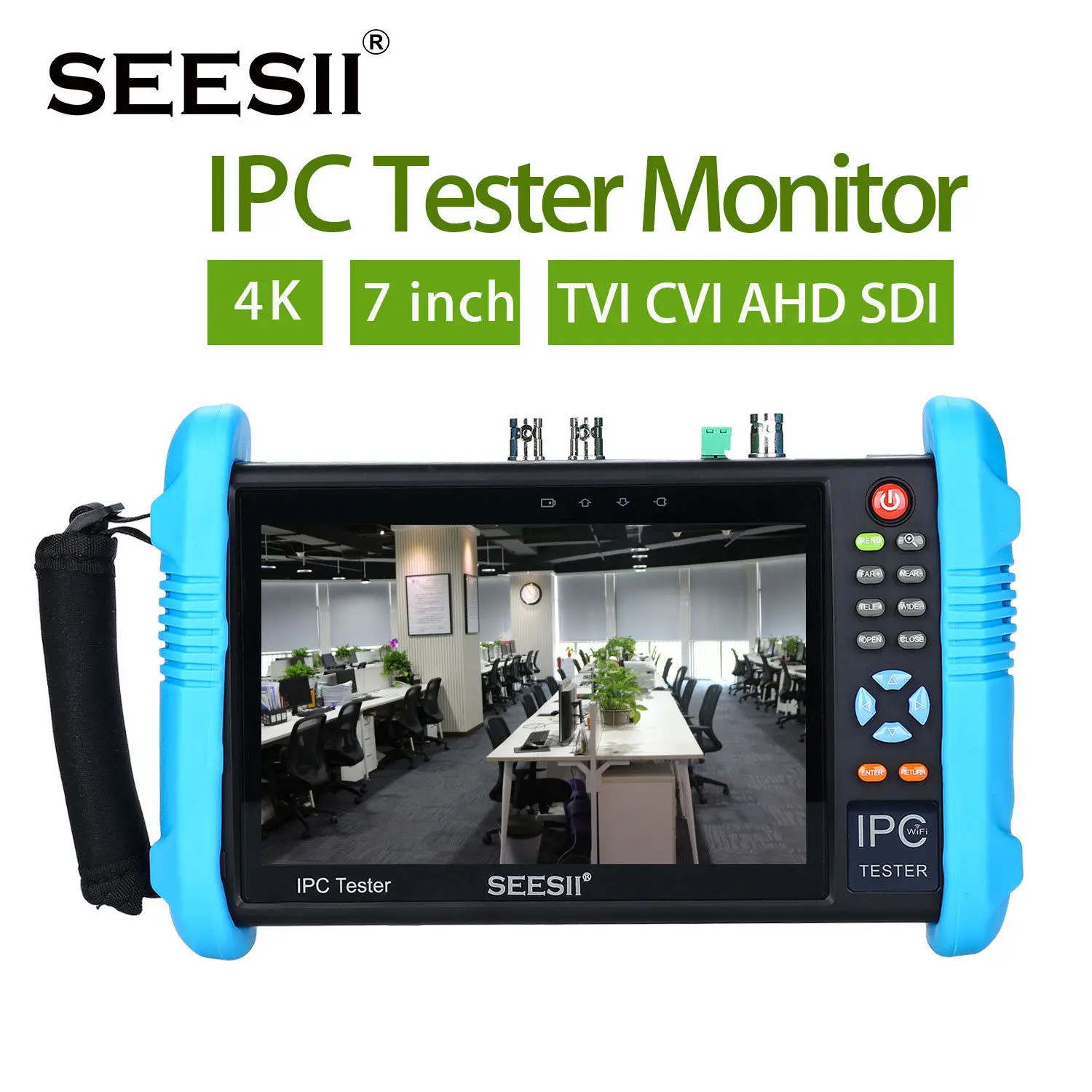 SEESII 7 &quotсенсорный экран H.265 IP камера тест er 4K 1080P IPC CCTV TVI CVI AHD SDI CVBS HDMl PTZ контроль