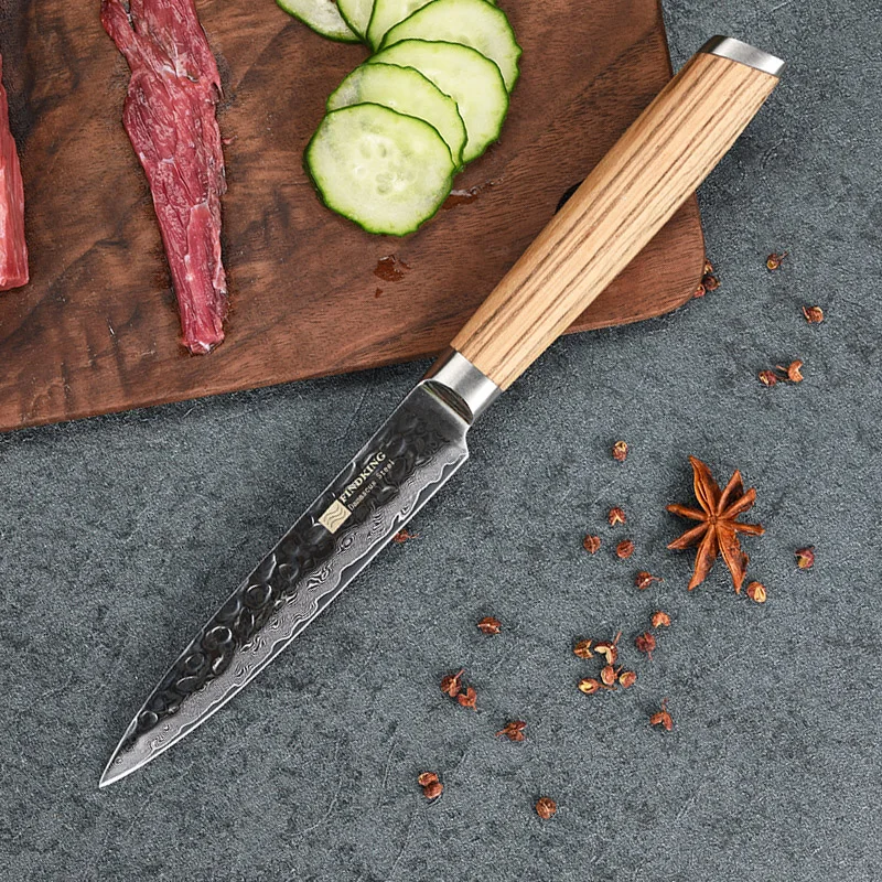 Бренд findking 5 &quotДамасская стальная Зебра деревянная ручка кухонная нож острый