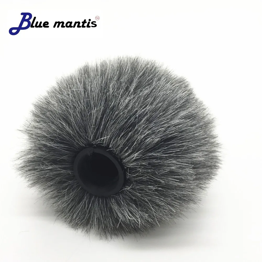 Outdoor Professional Fur Windshield For Rode Video Mic Artifical Fur Windproof Windscreen For BOYA MM1 Micro Blue Mantis images - 6