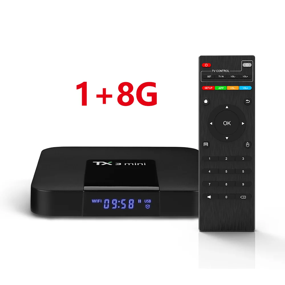Золотой TX3 Мини Android 7,1 ОС Смарт ТВ приставка Amlogic S905W четырехъядерный 1 ГБ/8 Гб Поддержка 4K HD Tx3mini WiFi мультимедийный проигрыватель - Цвет: Золотой