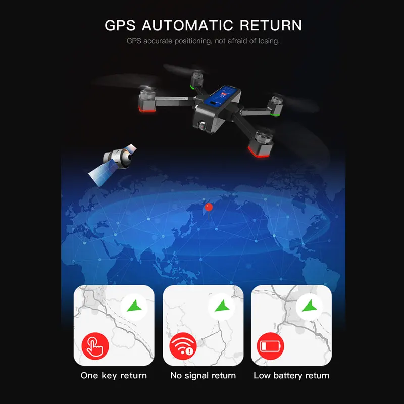 Флэш-Дрон GPS Wi-Fi FPV HD-камера 2K функция стабилизации оптический поток