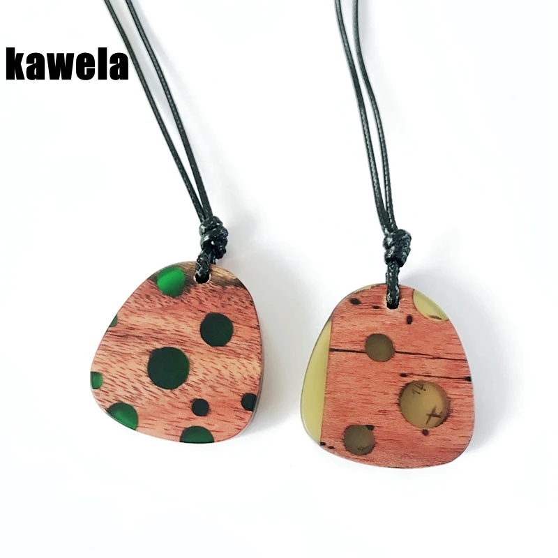 

New Design Cute Wood Resin Handmade Knot Pendant Necklace