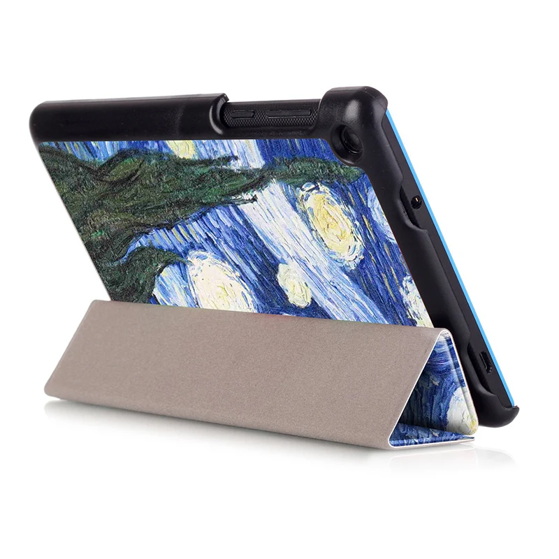 Модный чехол подставка из искусственной кожи с принтом для Lenovo Tab 3 7 0 730F/M книжка