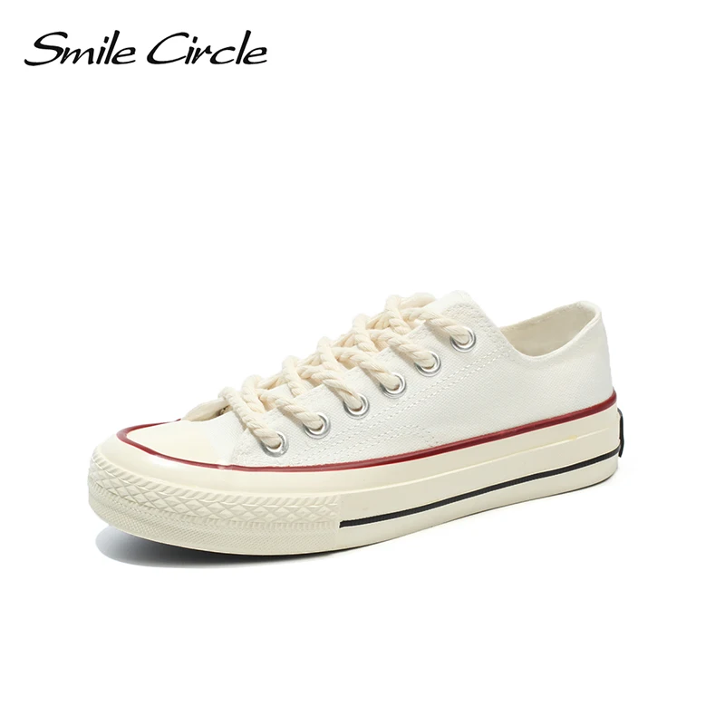 Smile Circle/2018 г. Весенне-летние белые кроссовки Женская Ультрамягкая повседневная