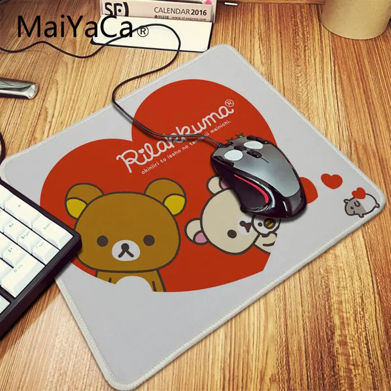 Maiyaca милые rilakkuma Нескользящие прочные компьютерные коврики большой игровой коврик для мыши ПК компьютерный коврик muismat игровой