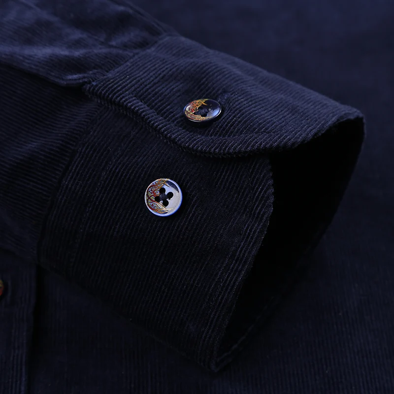 

GREVOL Men Flannel Shirt 100% Cotton 2017 Spring Autumn Casual Long Sleeve Shirt Comfort Slim Fit Brand Corduroy Clothes