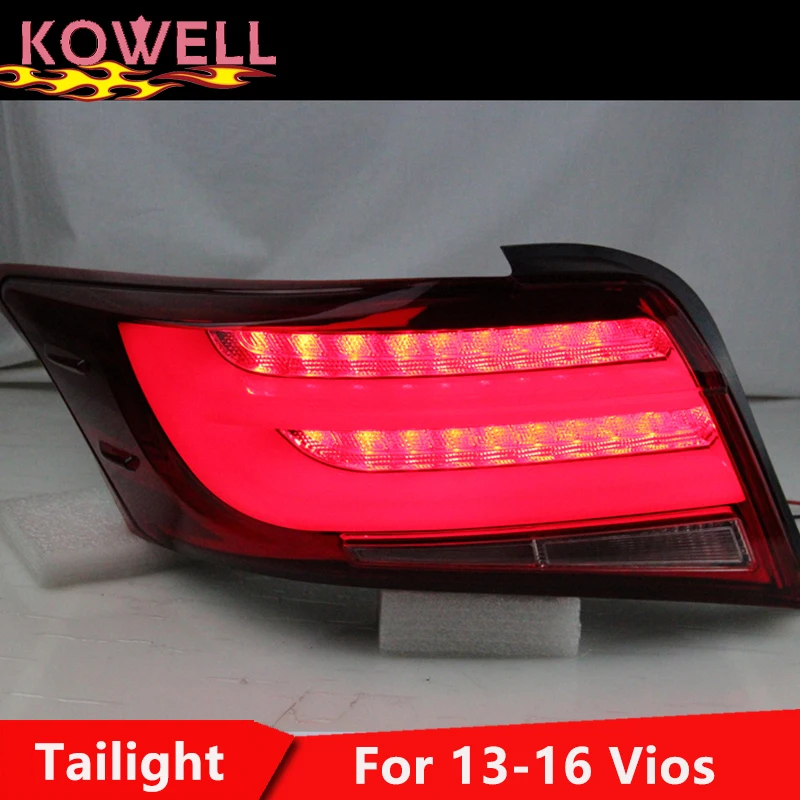 

KOWELL Car Styling for Toyota Vios taillights Tail Lights LED Tail Light Rear Lamp LED DRL+Brake+Park+Signal Stop Lamp