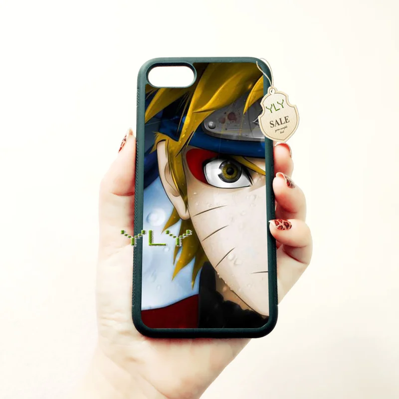 Наруто мультфильм мягкий силиконовый край жесткий клеток кожи телефон случаях