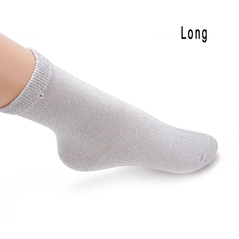 

1 Pair Foot Care Tool Massage Conductive Fiber Sock for Electrotherapy Pain Relief Physical Therapy Electrode Massage Socks