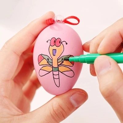 Дешевые 1 комплект пасхальные яйца украшения для детей сделай сам ручная роспись