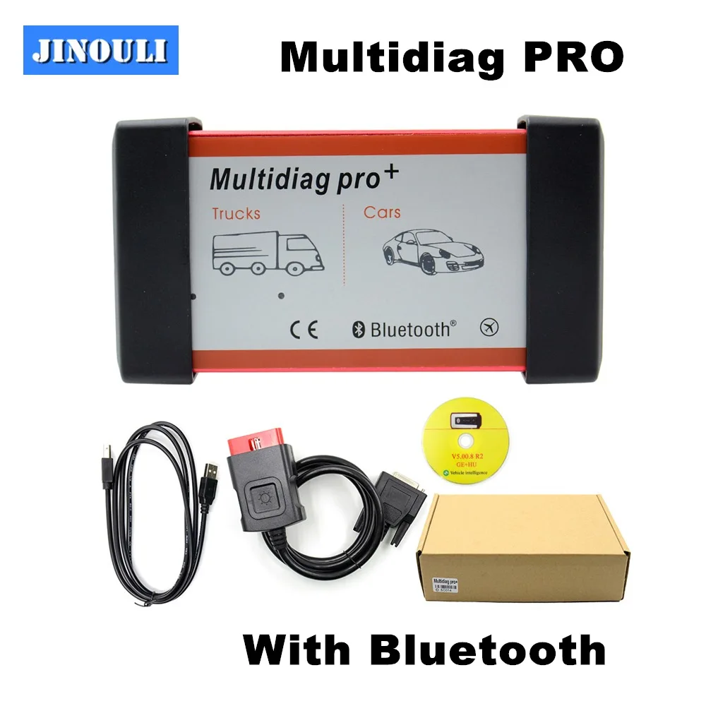 with bluetooth Multidiag Pro+ Bluetooth Автомобильный диагностический сканер для грузовиков vd tcs pro plus OBDII OBD2 сканер. R3 Keygen версия - Цвет: with bluetooth