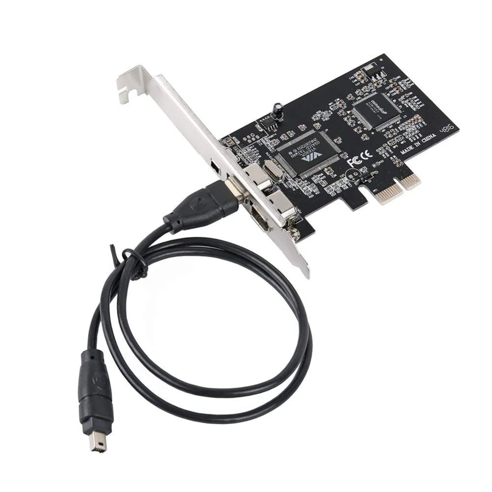 Плата расширения Firewire PCIe с 3 портами 1394A PCI Express на IEEE 1394 контроллер адаптера 2x6
