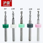 HUHAO 10 шт. 3,175 мм Микро Мини pcb набор сверл с ЧПУ Вольфрамовая сталь для печатной платы микро гравировальная Концевая мельница 2,25-3,175 мм