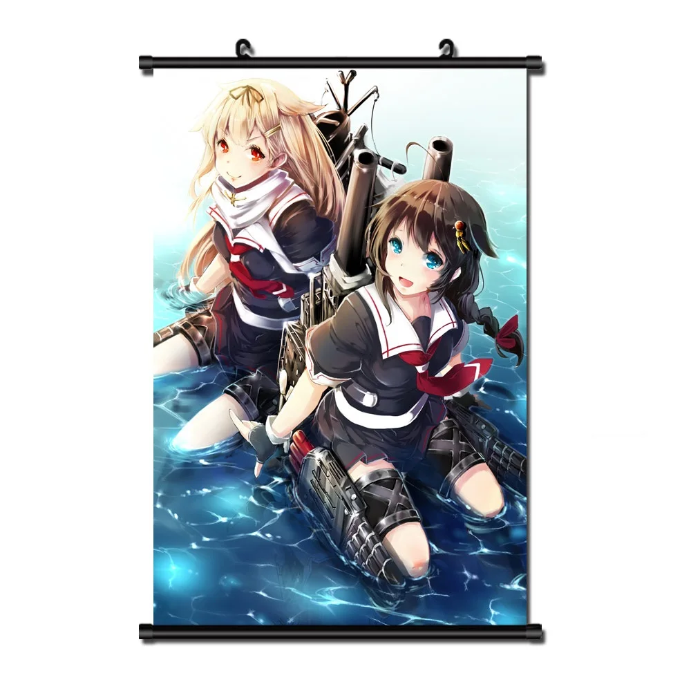 Японского аниме Kantai Коллекция yuudachi стены прокрутки плакат 40x60 см Куадрос decoracion салон прокрутки живопись холст - Цвет: D
