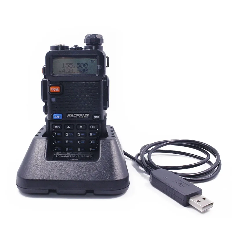 Baofeng UV 5R USB кабель зарядное устройство (9 10 8 В) с индикатором для 5RE Plus UV5R Walkie Talkie