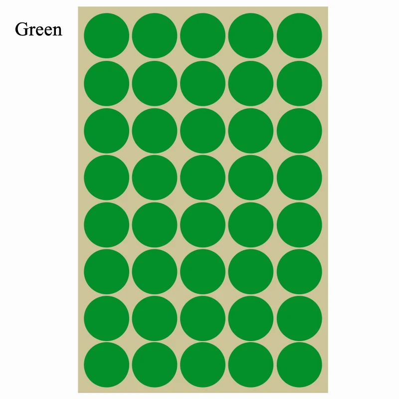 green Диаметр 25 мм круглый мяч ярких цветов круг DIY декоративные Молочные Наклейки канцелярские липкие этикетки, наклейки - Цвет: green
