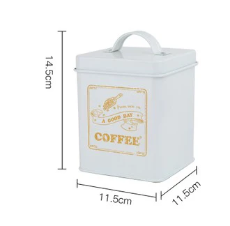 White Coffee Металлическая красочная банка для хранения, классический минималистичный скандинавский кубовидный контейнер для хранения, Домашний Органайзер, контейнер для кофе, сахара, чая - Цвет: White Coffee
