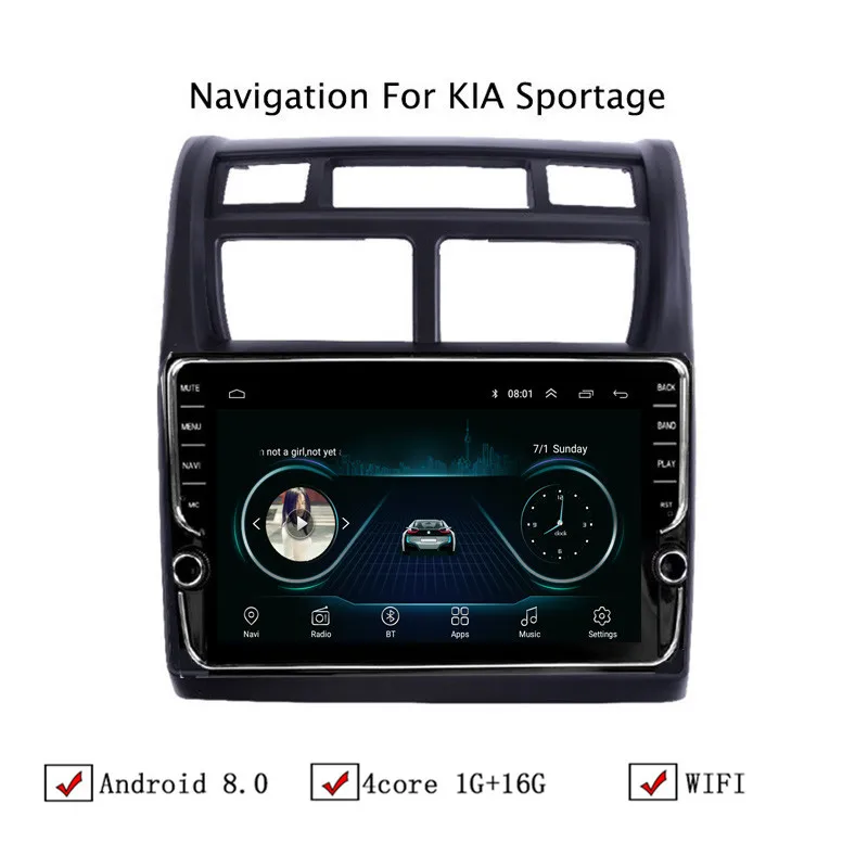 Автомобильный мультимедийный плеер NAVITOPIA 9 дюймов Android 8 1 GPS-навигация для Kia Sportage