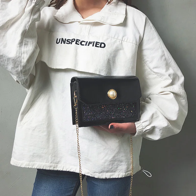 Летние сумки через плечо для женщин 2019 сумка на Сияющий Блеск Блестки из