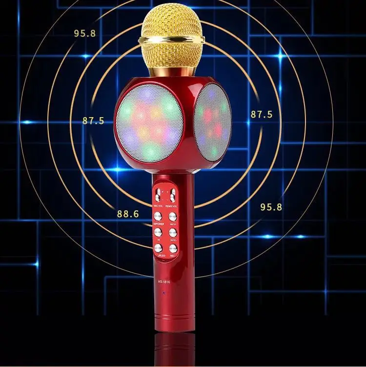 Mobile phone everyone K Ge Bao microphone Blue tooth singing bar with lamp God Michael Star song artifact 2 | Электроника
