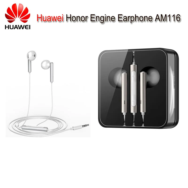Оригинальный huawei Honor am116 Наушники Hi Fi Металл мм 3 5 наушники с микрофоном Headest для