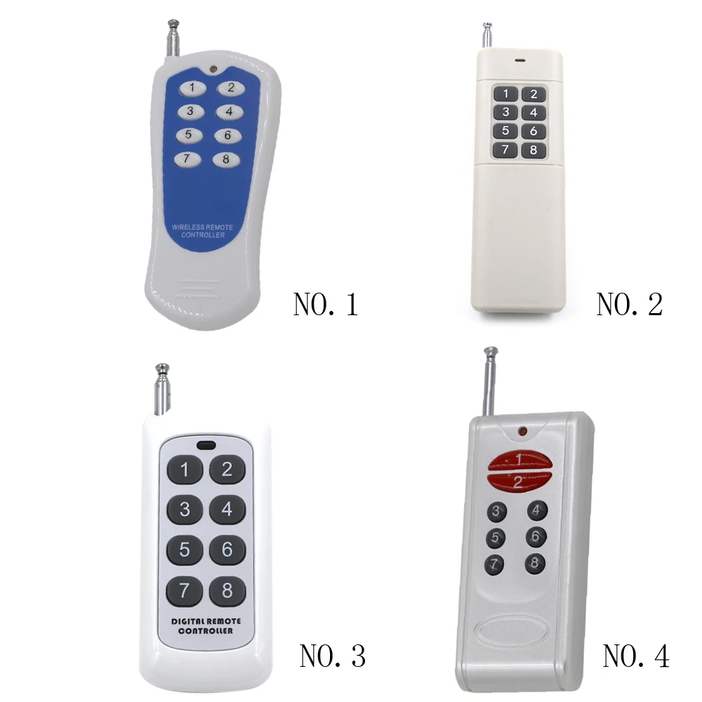 

8 CH RF Wireless Remote Control Switch Wireless Remote Controller 8CH RF Transmitter 8 Button Controller 315/433Mhz